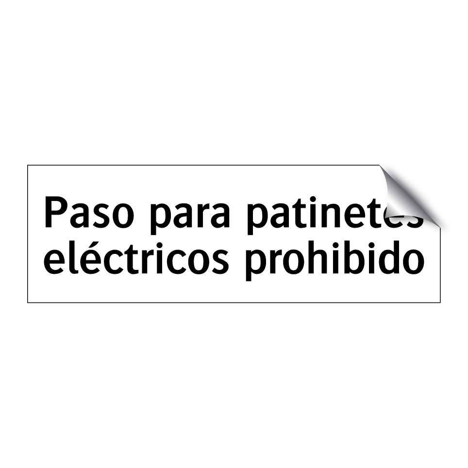 Paso para patinetes eléctricos prohibido
