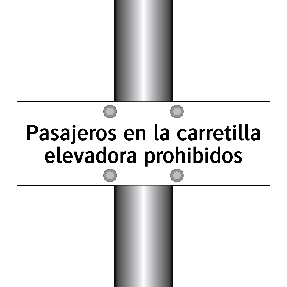 Pasajeros en la carretilla elevadora prohibidos