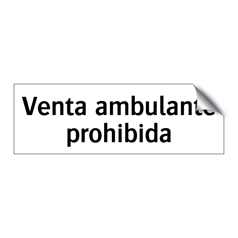Venta ambulante prohibida