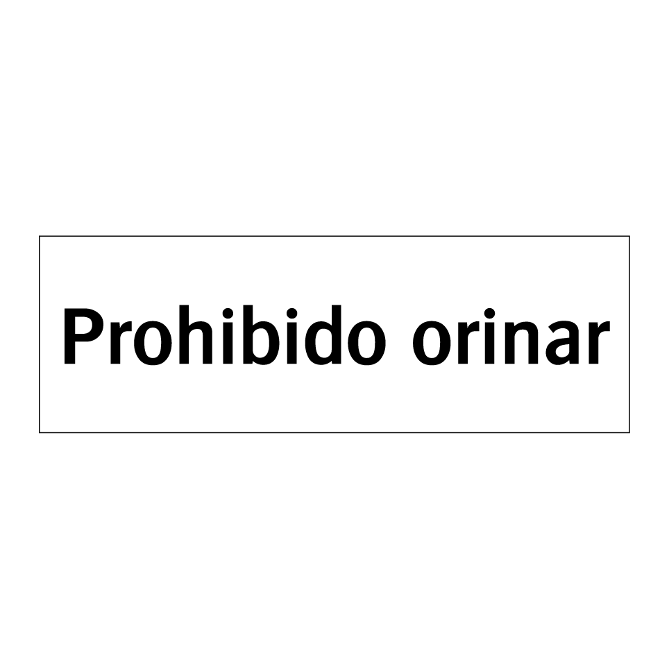 Prohibido orinar
