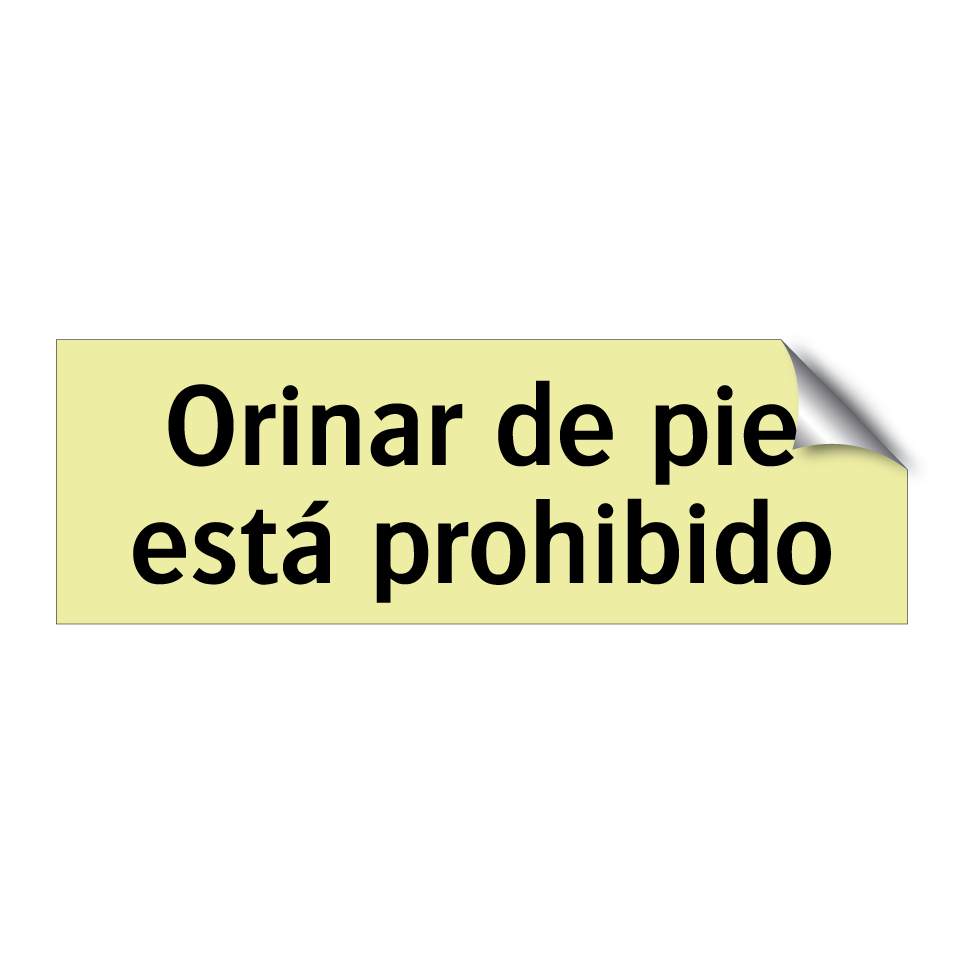 Orinar de pie está prohibido