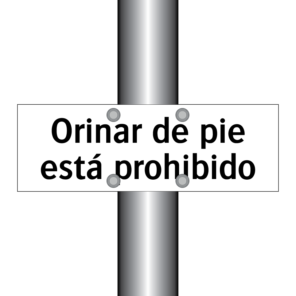 Orinar de pie está prohibido