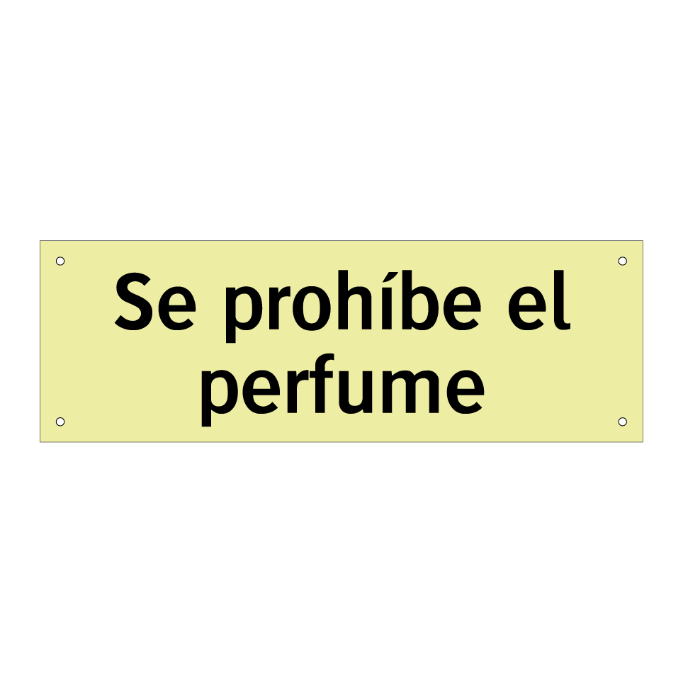Se prohíbe el perfume