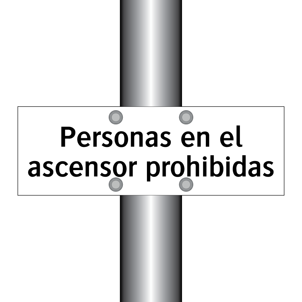 Personas en el ascensor prohibidas