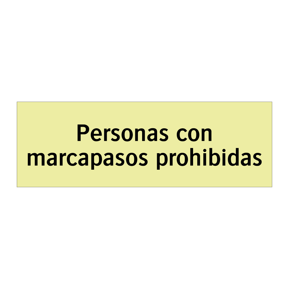 Personas con marcapasos prohibidas