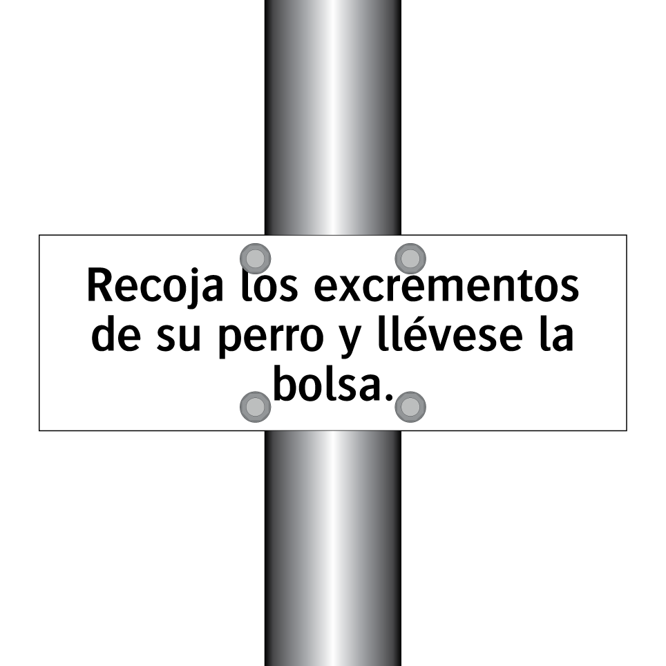 Recoja los excrementos de su perro y llévese la bolsa.