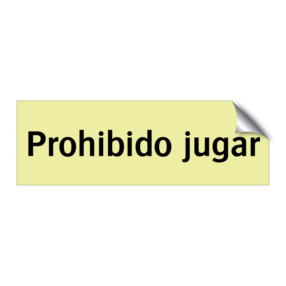 Prohibido jugar