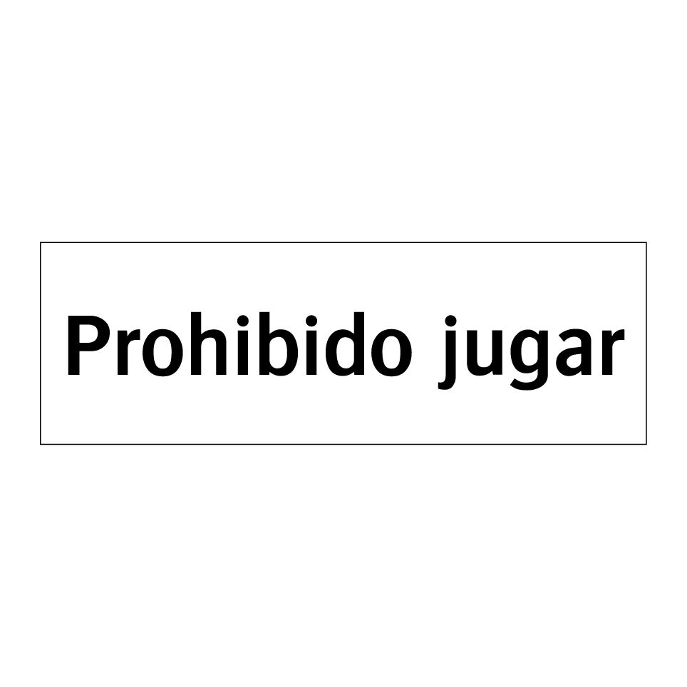 Prohibido jugar