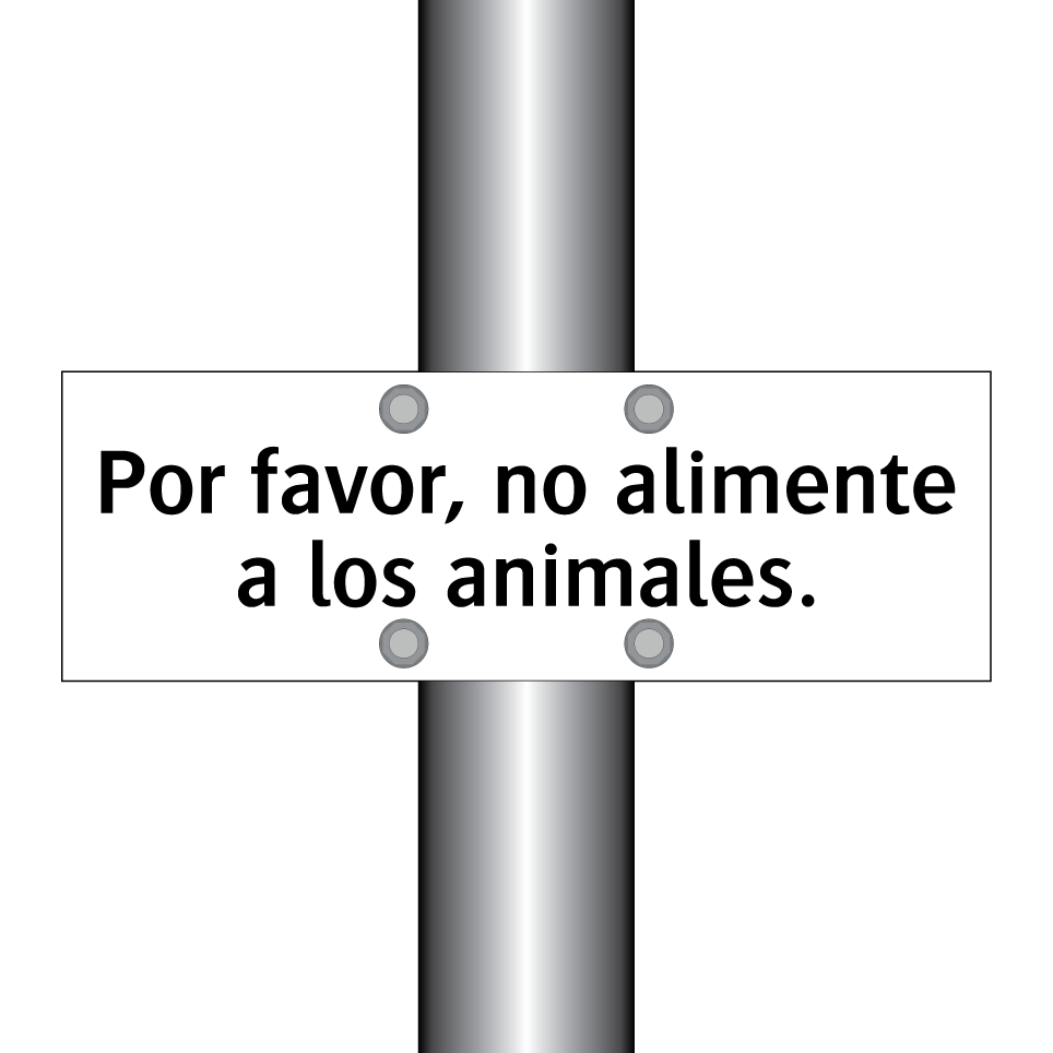 Por favor, no alimente a los animales.