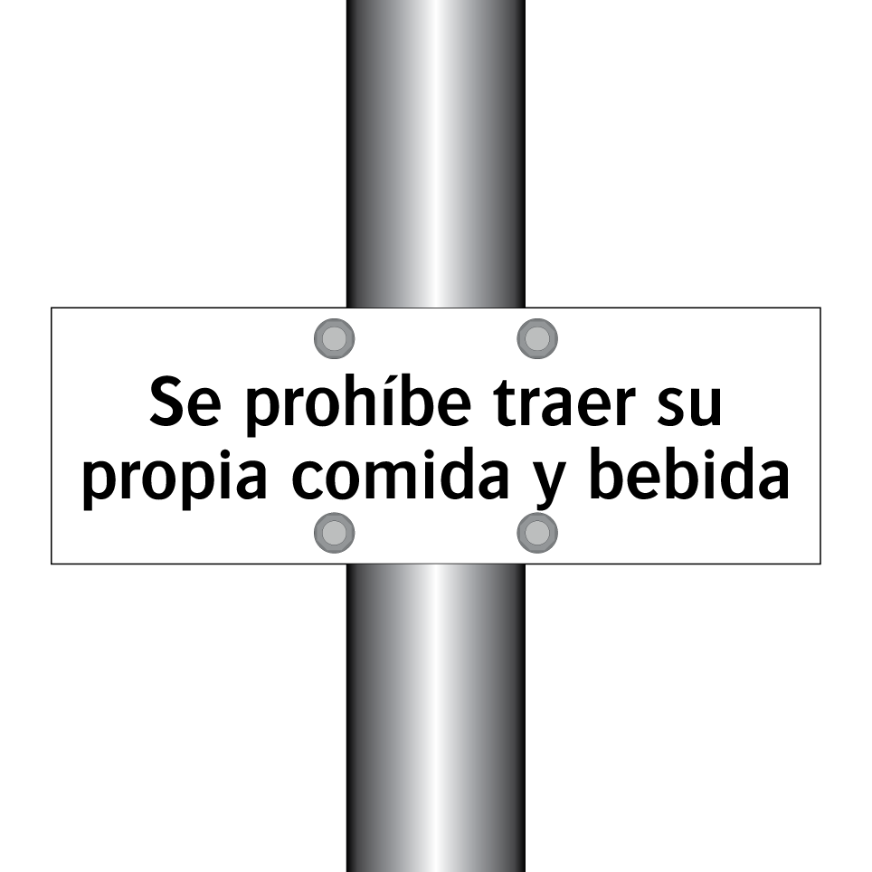 Se prohíbe traer su propia comida y bebida