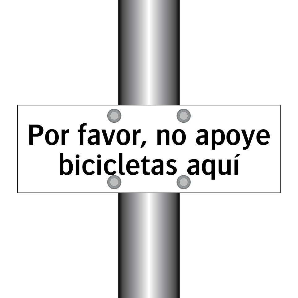 Por favor, no apoye bicicletas aquí