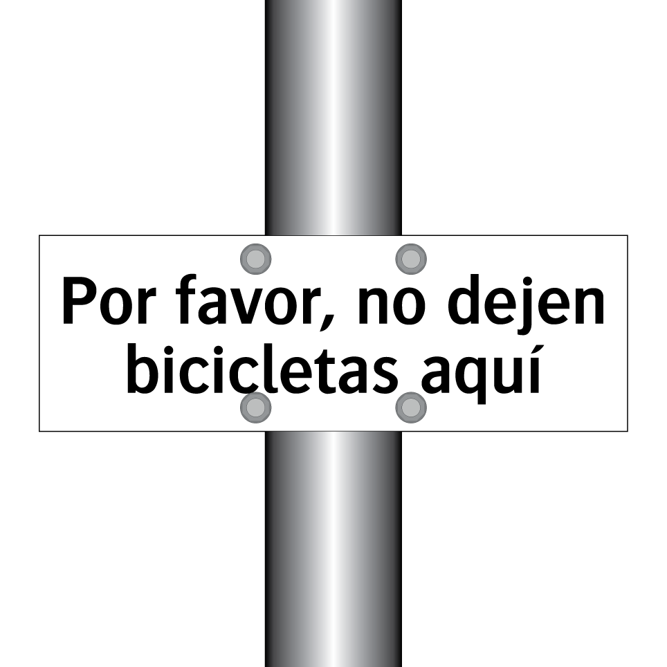 Por favor, no dejen bicicletas aquí