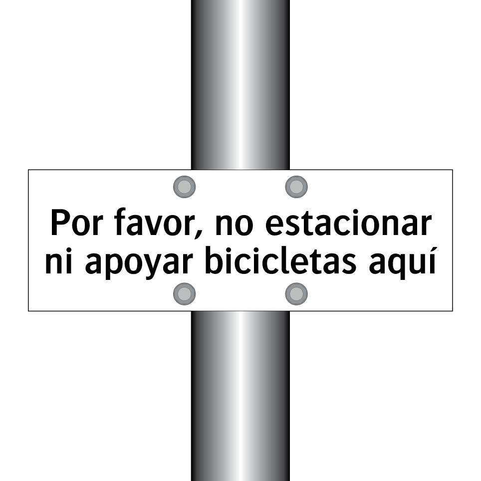 Por favor, no estacionar ni apoyar bicicletas aquí