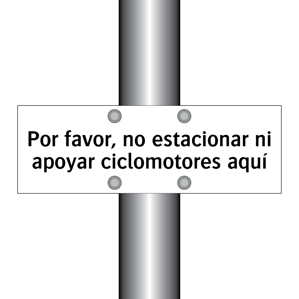 Por favor, no estacionar ni apoyar ciclomotores aquí