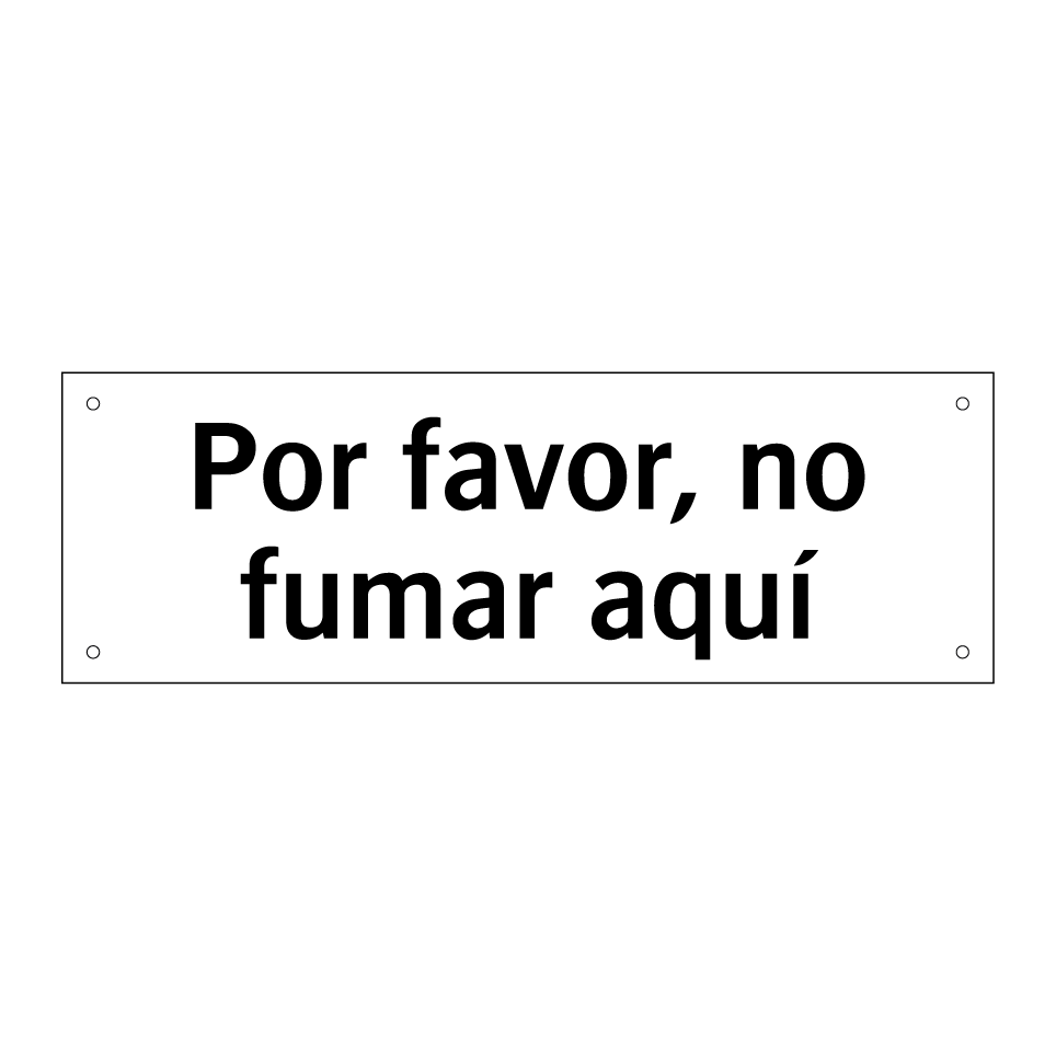 Por favor, no fumar aquí