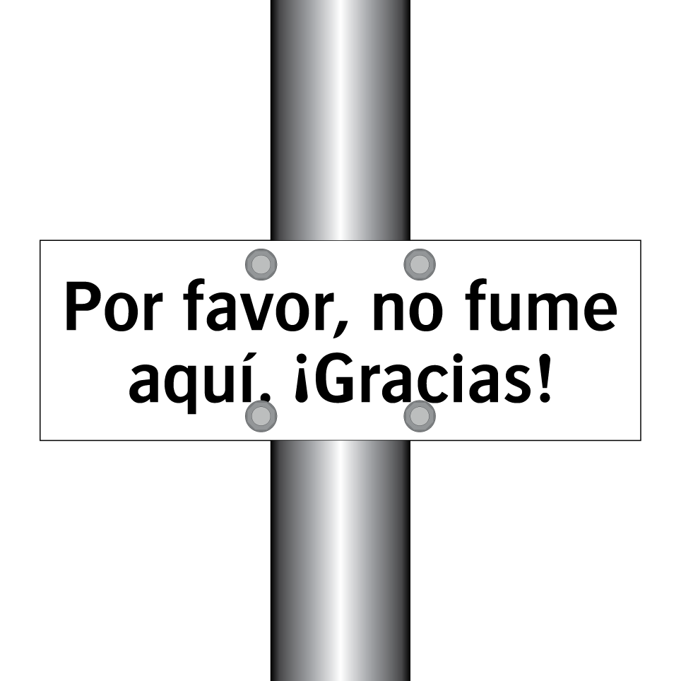 Por favor, no fume aquí. ¡Gracias!