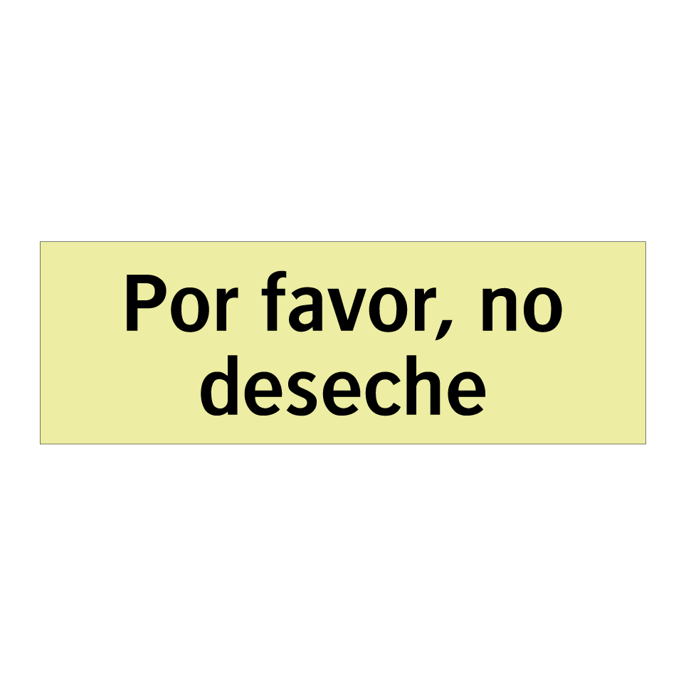 Por favor, no deseche