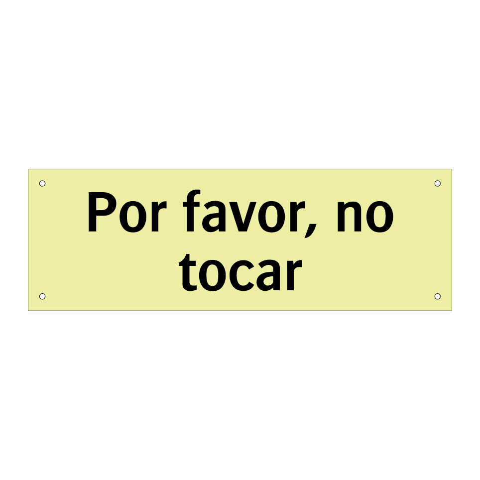 Por favor, no tocar