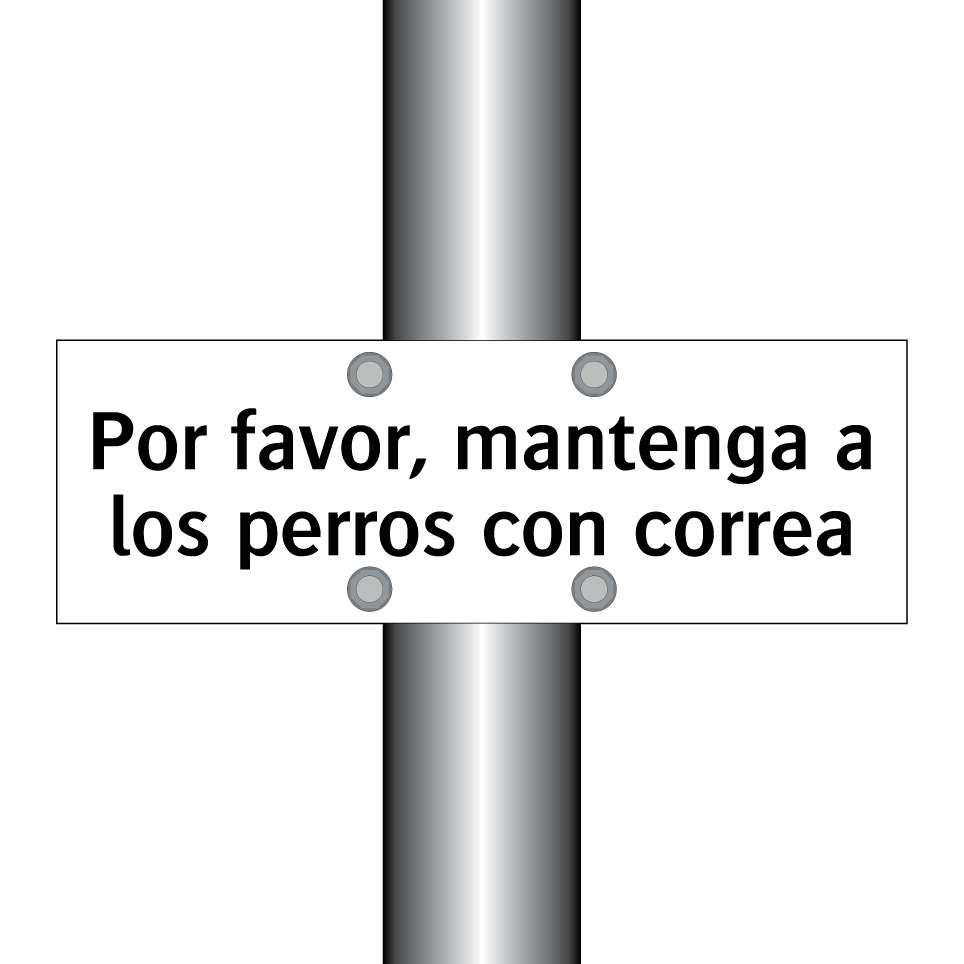 Por favor, mantenga a los perros con correa