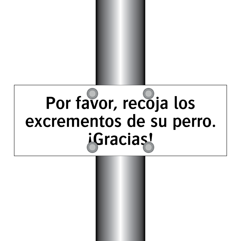 Por favor, recoja los excrementos de su perro. ¡Gracias!