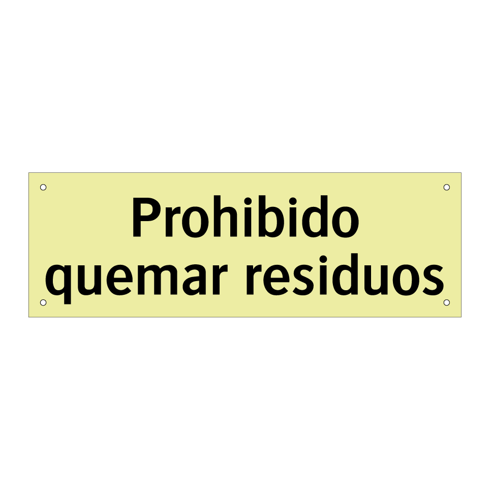 Prohibido quemar residuos