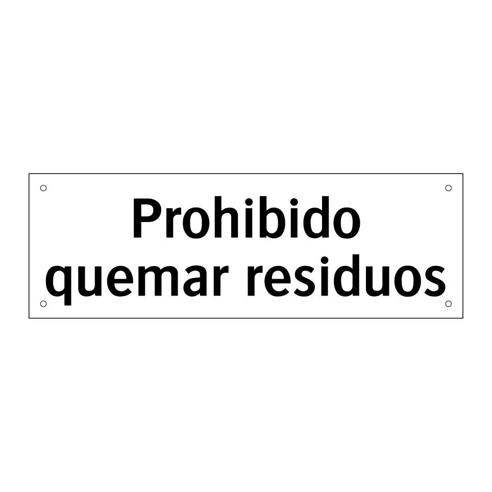 Prohibido quemar residuos