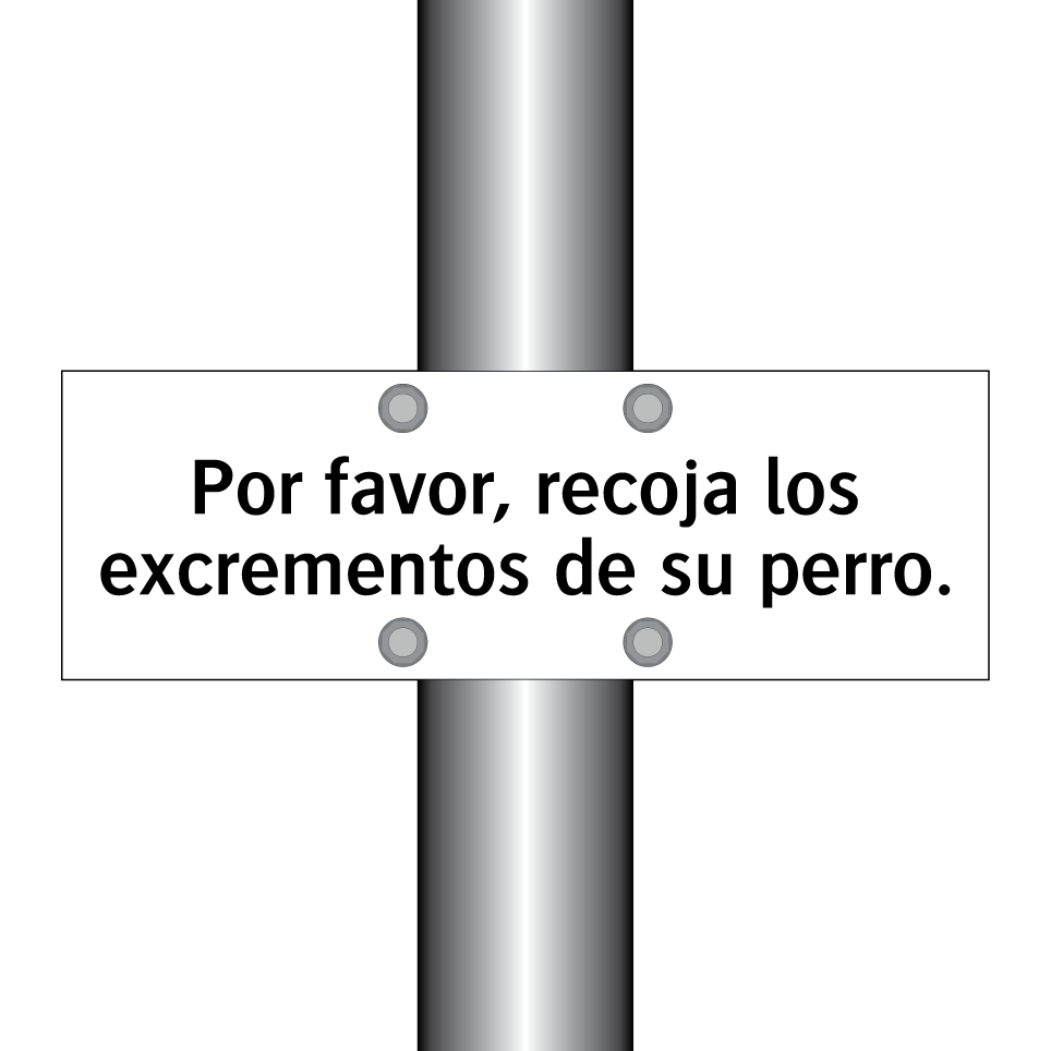 Por favor, recoja los excrementos de su perro.