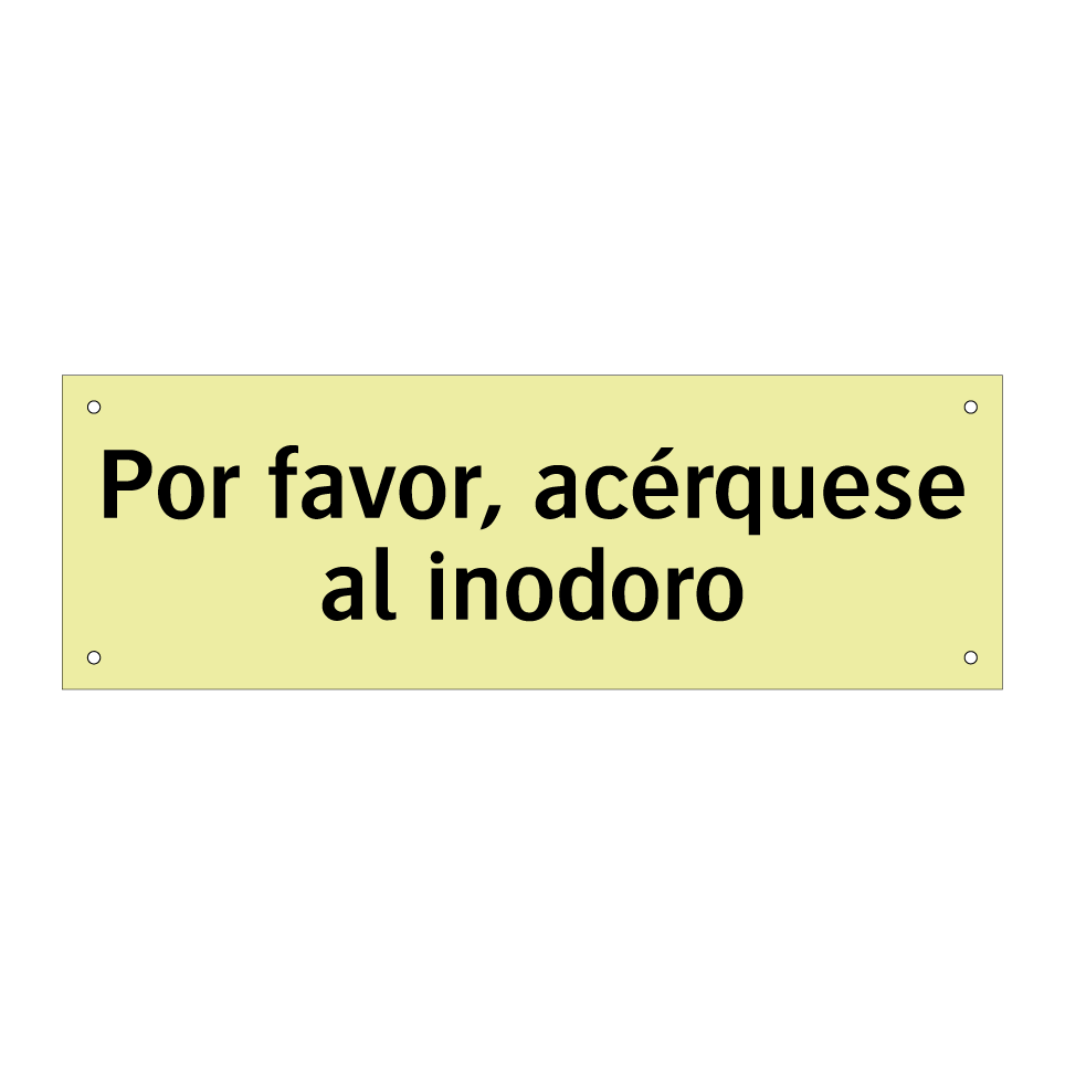 Por favor, acérquese al inodoro