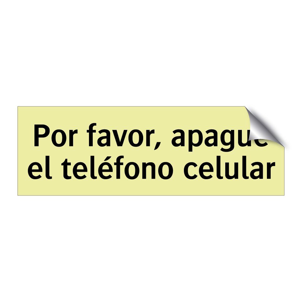 Por favor, apague el teléfono celular