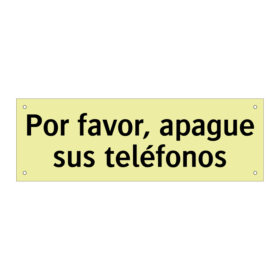 Por favor, apague sus teléfonos