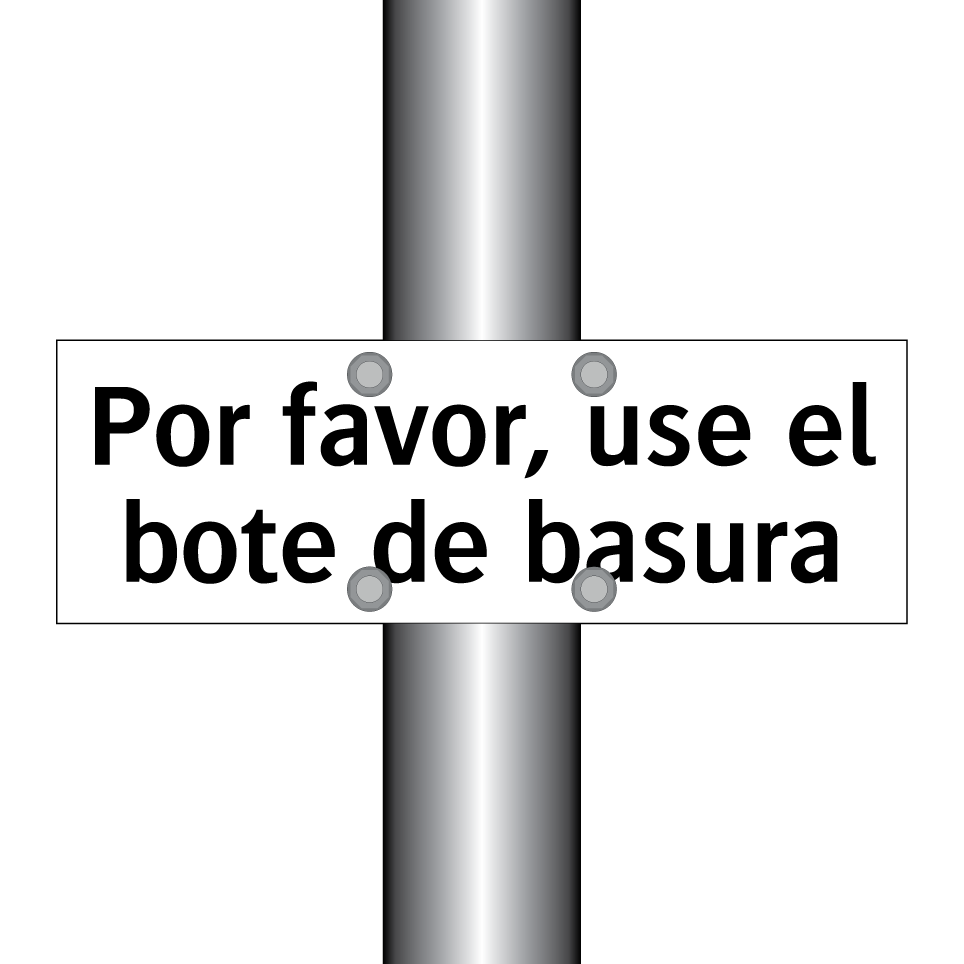 Por favor, use el bote de basura