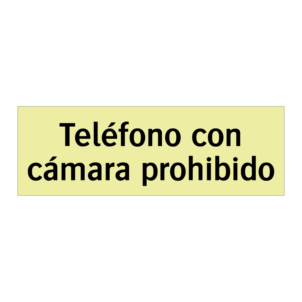 Teléfono con cámara prohibido