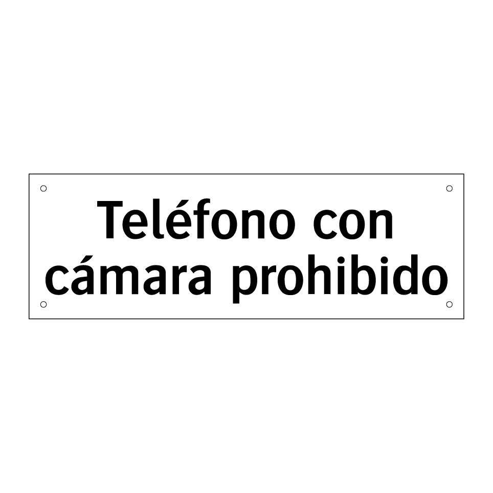 Teléfono con cámara prohibido