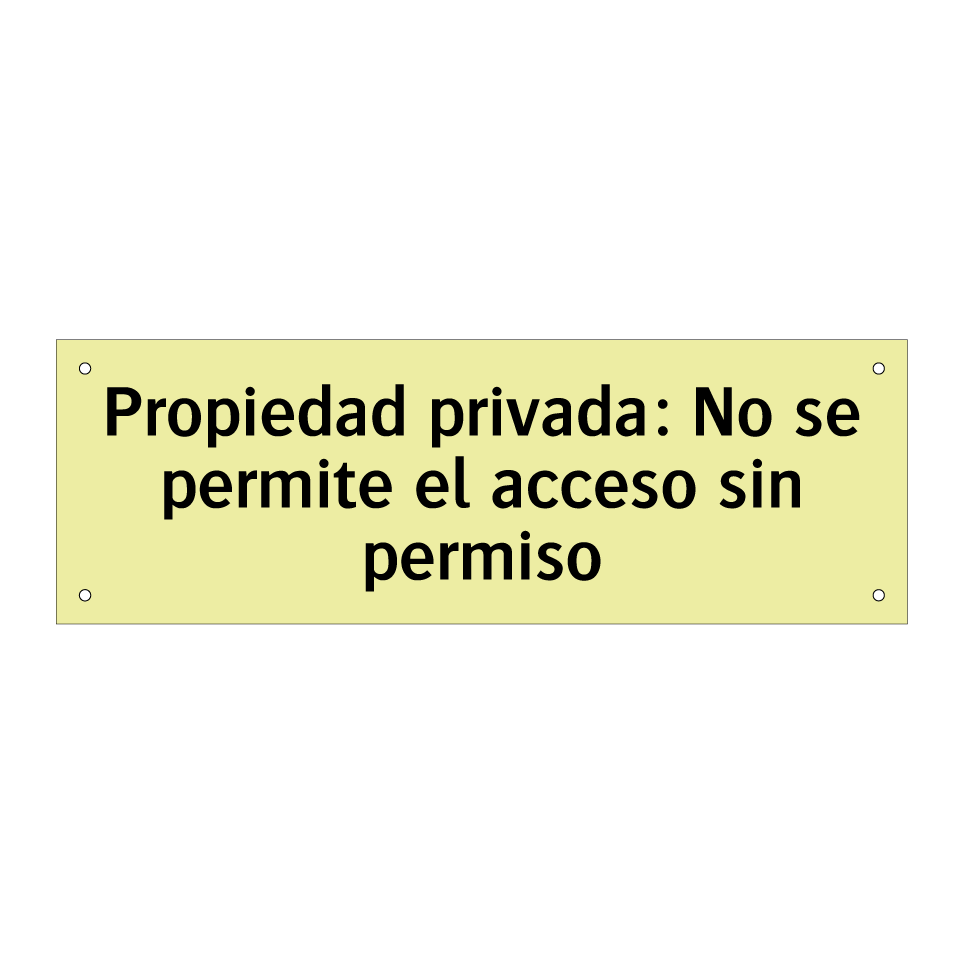 Propiedad privada: No se permite el acceso sin permiso