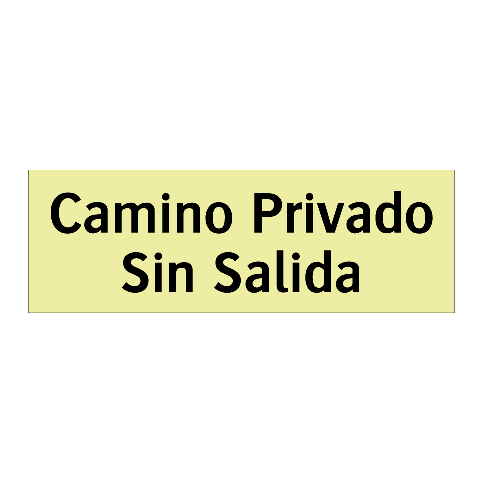 Camino Privado Sin Salida