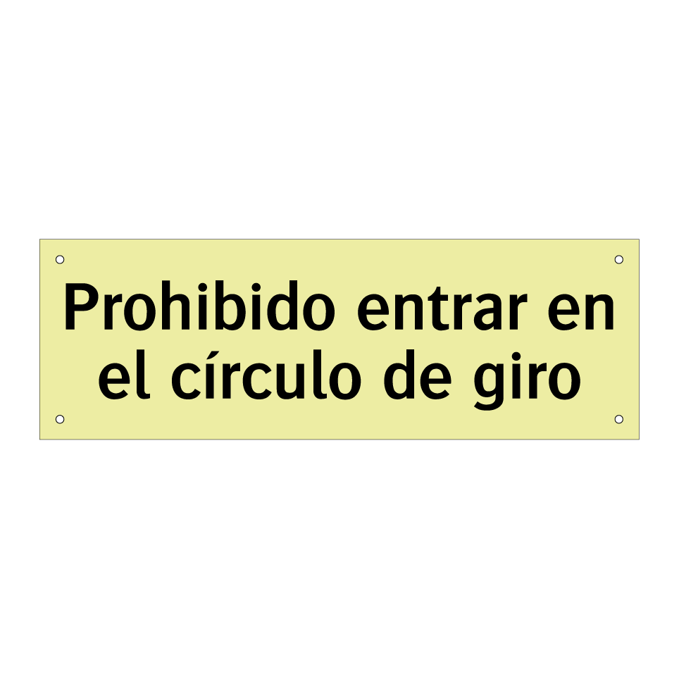 Prohibido entrar en el círculo de giro