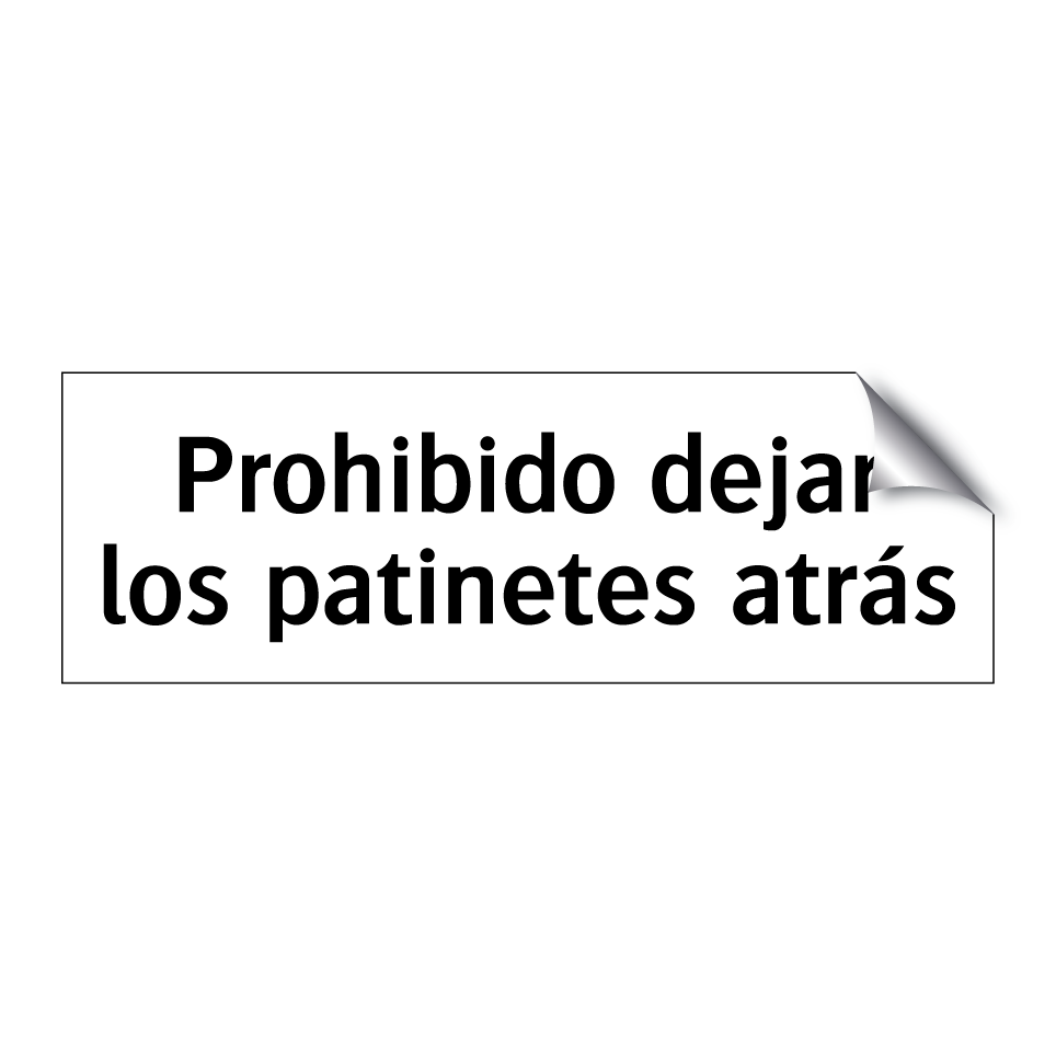 Prohibido dejar los patinetes atrás