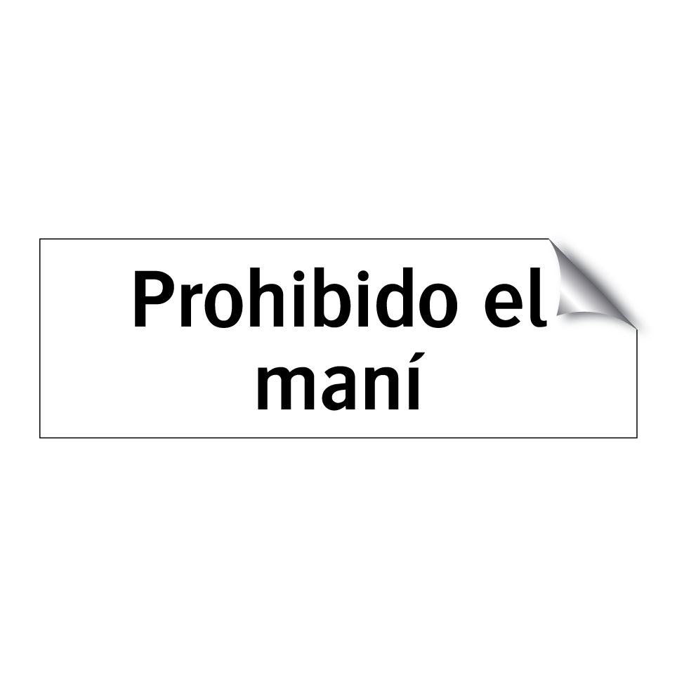 Prohibido el maní