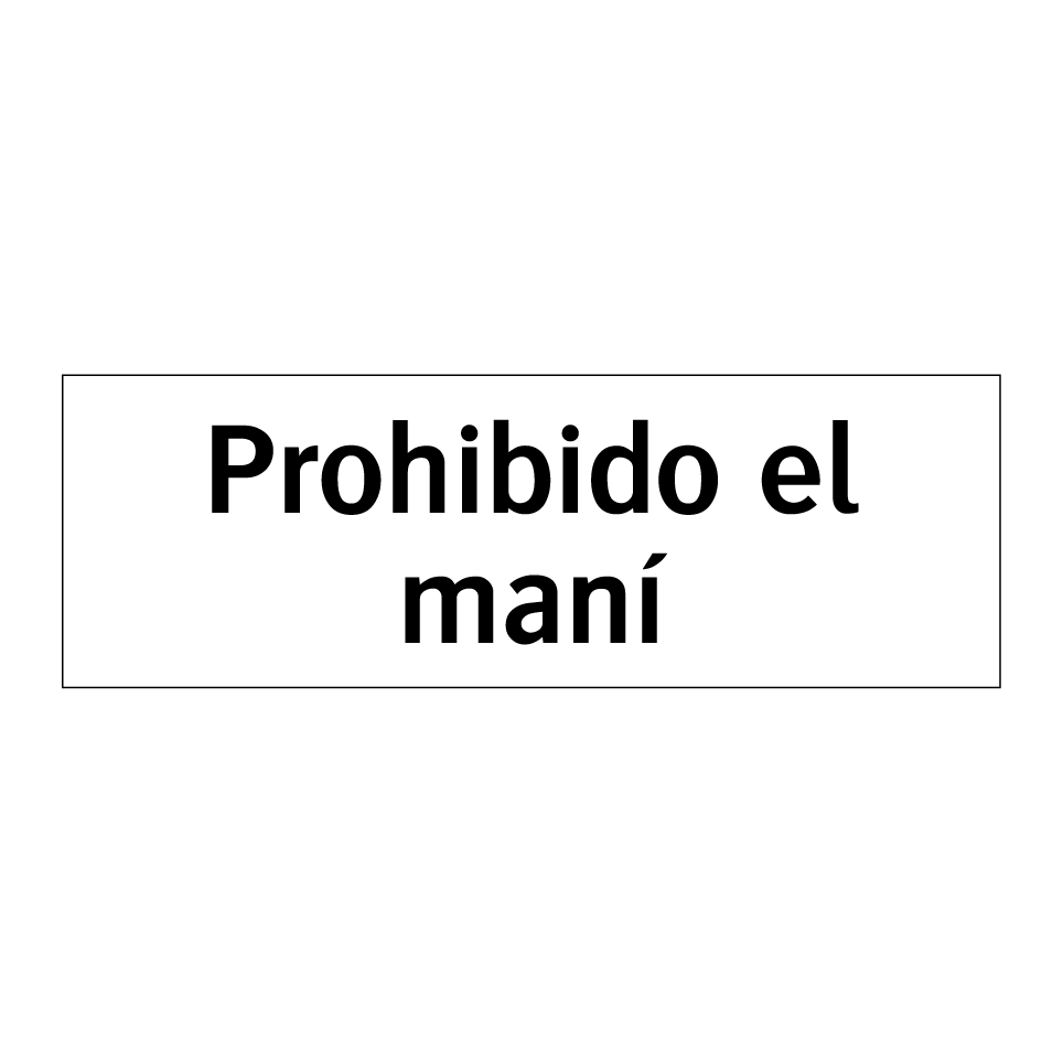 Prohibido el maní