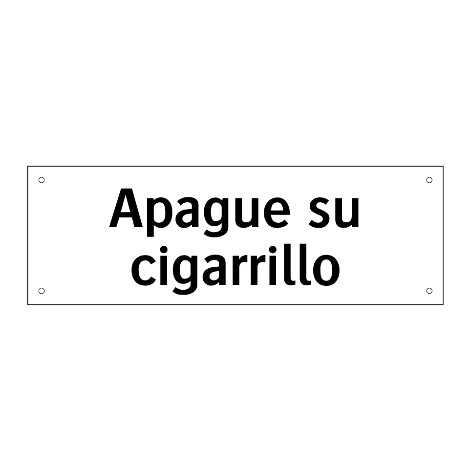 Apague su cigarrillo