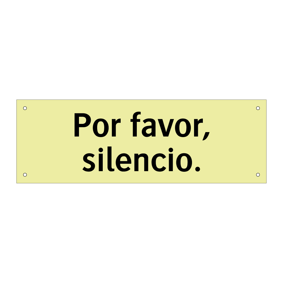 Por favor, silencio.