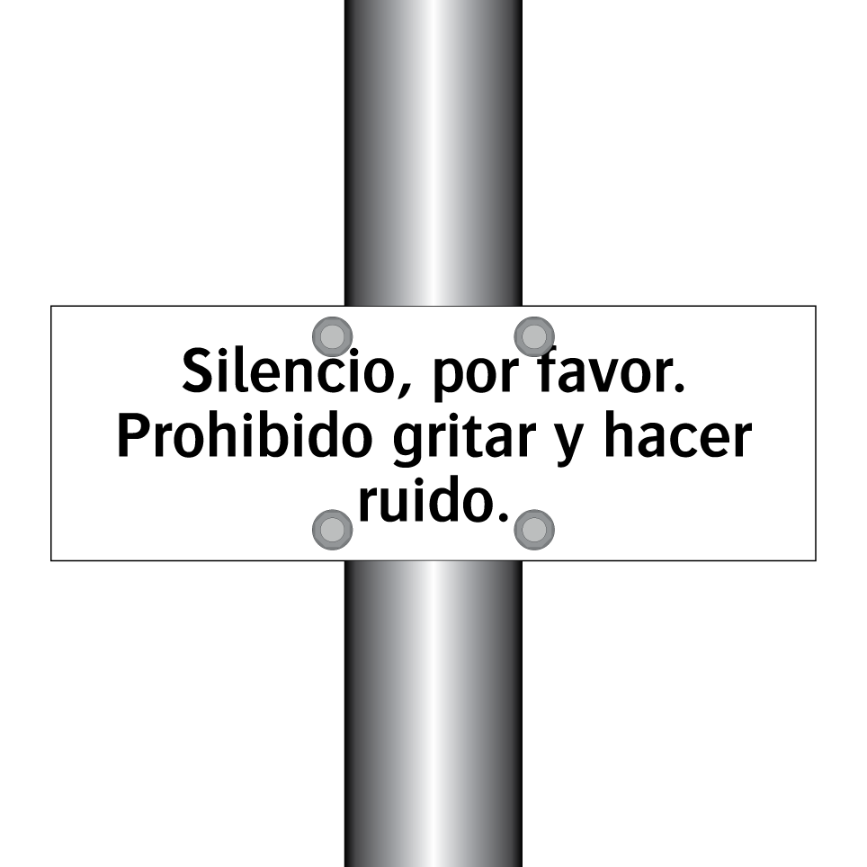 Silencio, por favor. Prohibido gritar y hacer ruido.
