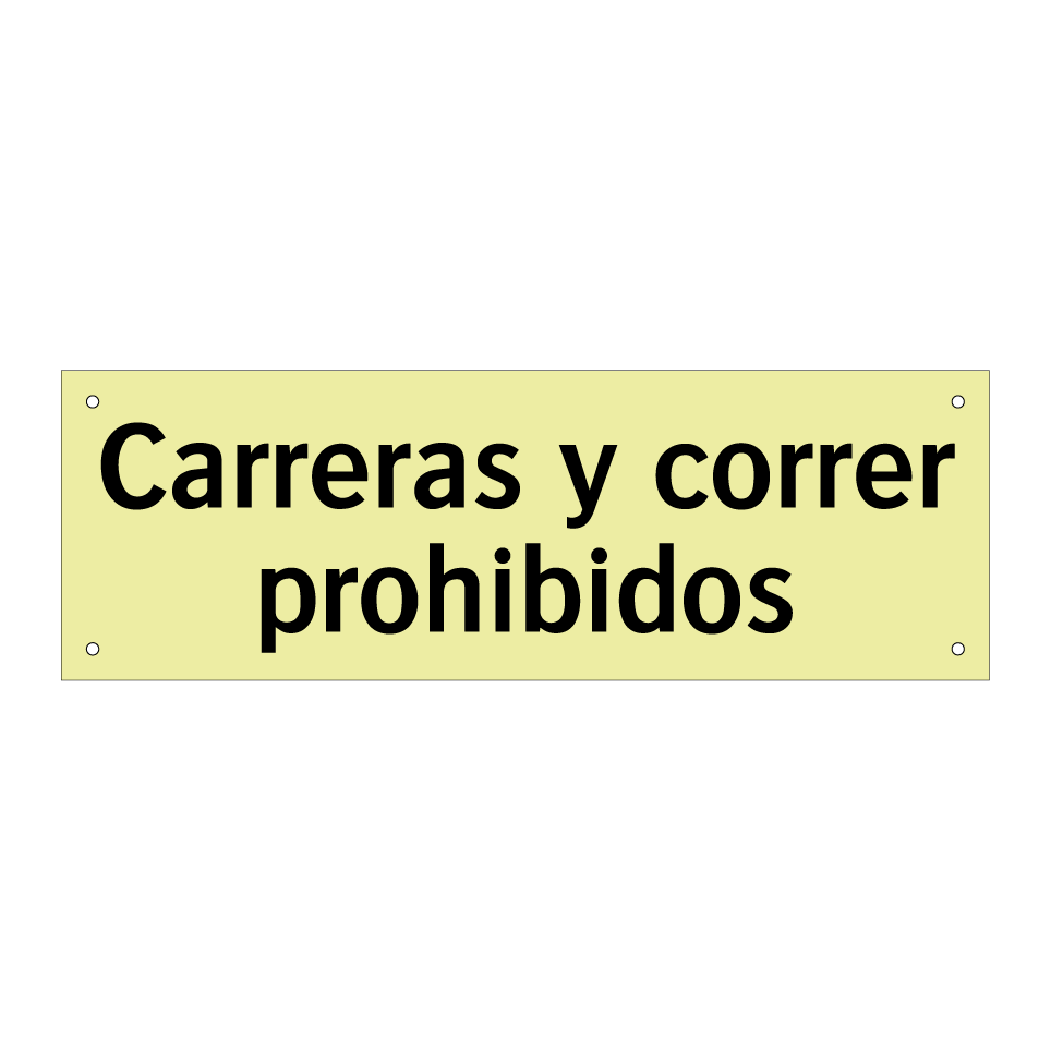 Carreras y correr prohibidos