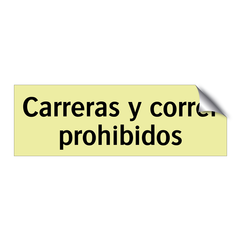 Carreras y correr prohibidos