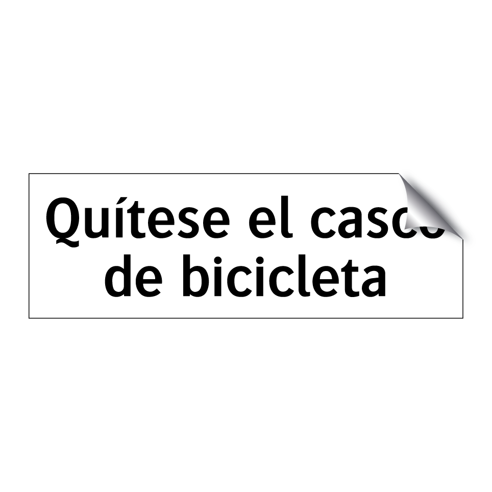 Quítese el casco de bicicleta