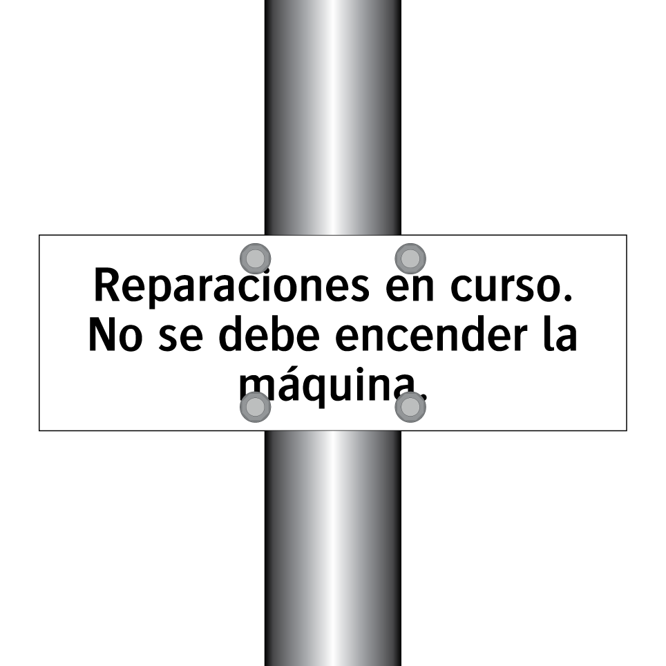 Reparaciones en curso. No se debe encender la máquina.