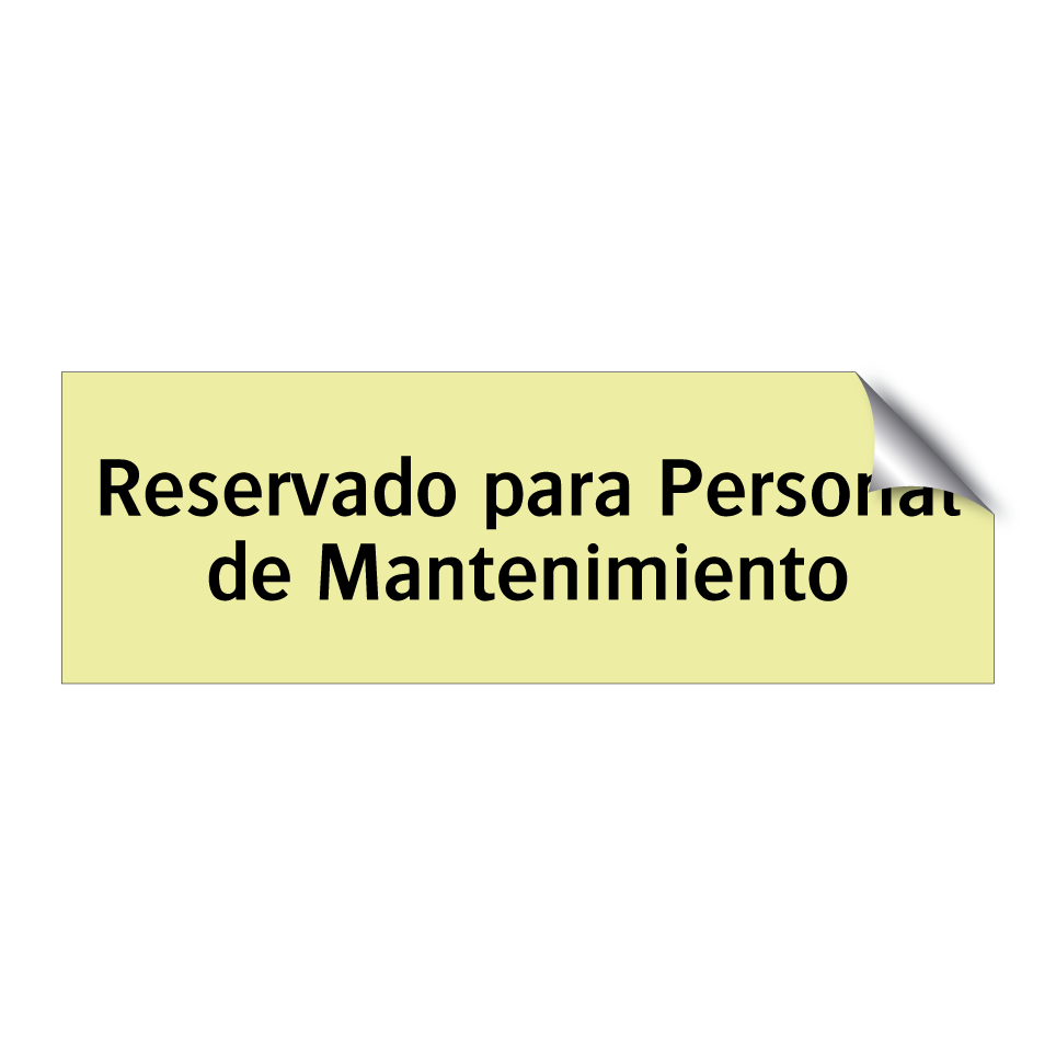 Reservado para Personal de Mantenimiento