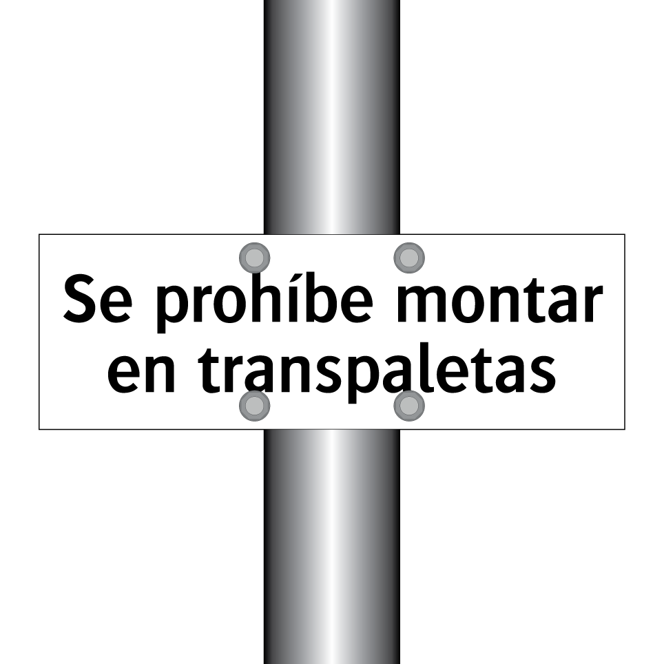 Se prohíbe montar en transpaletas