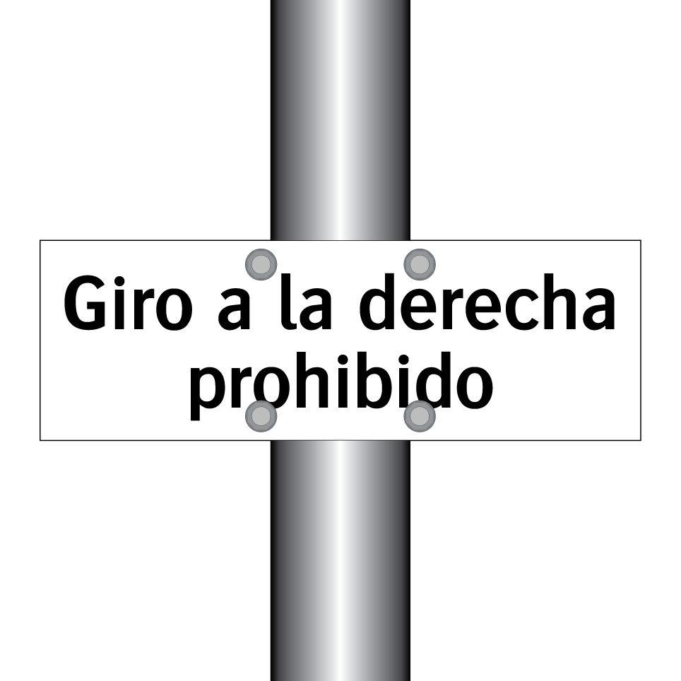 Giro a la derecha prohibido
