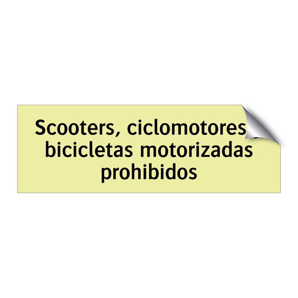 Scooters, ciclomotores y bicicletas motorizadas prohibidos
